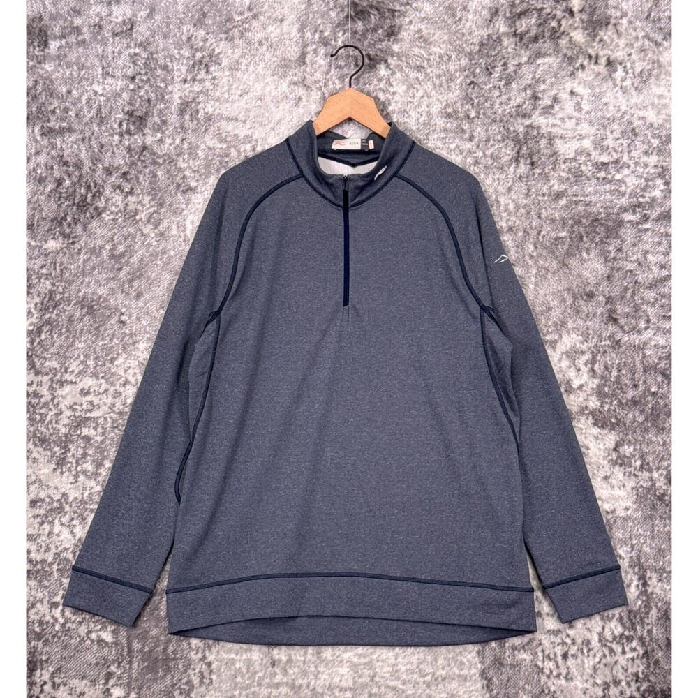 KJUS Sweatshirt XXL Mens Keano 1/2 Zip Blue Performance UPF 50+